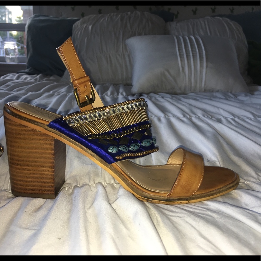Catherine Malandrino multicolored embellished heel